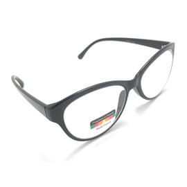 MyUV Cat Eye Multi 3 Focus Progressive Reading Glasses (Black, 1.50)