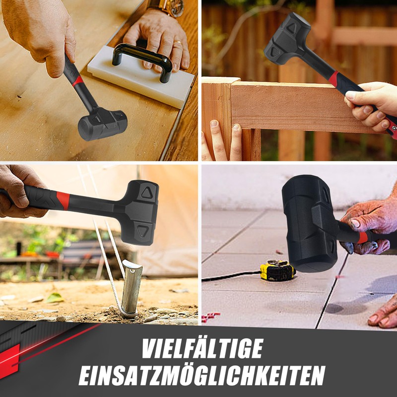 2lb Non-Rebound Rubber/Plastic Hammer (New Model)