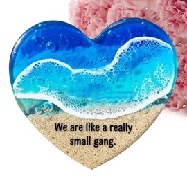 Sea Pocket Heart - Polished Heart Shaped Stones | Home Decor for Graduation Student Teacher Women Kids Collection Meditation Workplace Party