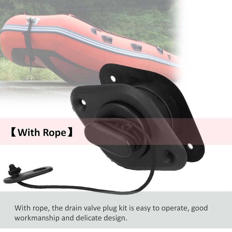 DAUERHAFT Drain Valve for Inflatable Boat, Durable PVC Drain Valve