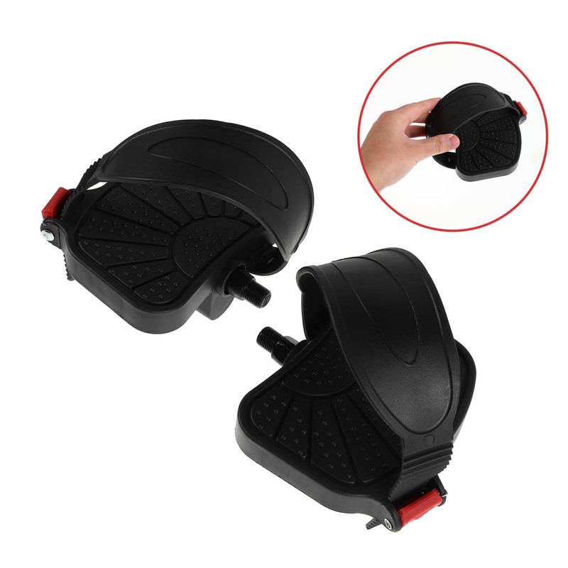 Kisangel 1 Pair Exercise Bike Pedals Adjustable Straps for Indoor