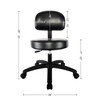 Chair Master Round Vinyl Fabric Adjustable Chair for Exam Rooms,