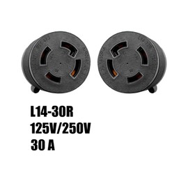 4-Pin NEMA Female to Female 30 Amp Adapter for Generator Distribution Equipment, 125V/250V Locking Connector and L14-30R to L14-30R Adapter, 1.5Feet