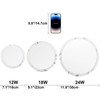 LVL LED Ceiling Light 18W, Round Flush Mount with Marble
