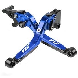 FREAXLL YZF-R1 R6 Motocycle Brake Clutch Levers Set Foldable Extendable CNC for Y-amaha YZF R1 2004-2014 YZF-R6 2005-2016 (Blue/Black)