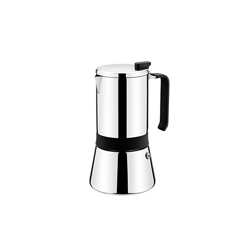MONIX Aroma | Italienische Kaffeemaschine, Edelstahl, 18/10, 6 Tassen, 10
