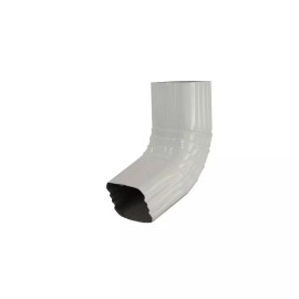 Unbranded 2"x3" Corrugated A Style Aluminum Gutter Downspout Elbow With 75º Bend - White