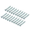 25Pcs Silver Confirmat Screws,M7 x 50mm, Hex Socket Drive Countersunk