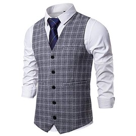 DONGD Mens Formal Suit Vest Business Dress Vest for Suit or Tuxedo