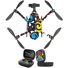 MightySkins Skin Compatible With GoPro Karma Drone headphones wrap cover sticker skins Swirly