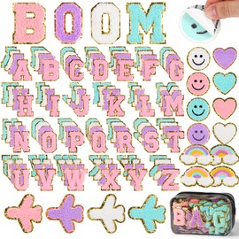 120 Pcs Self-Adhesive Chenille Letter Patches for Backpacks