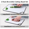 2 Pcs Reversible Cutting Board Set Durable Chopping Board Set
