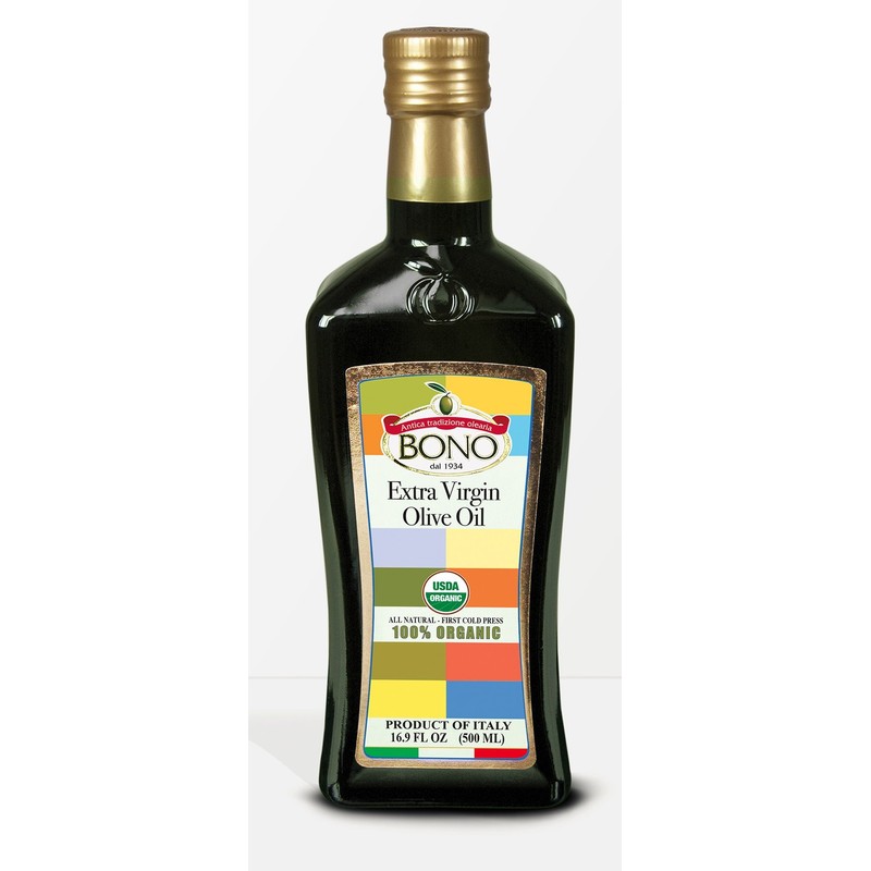 Bono 100% Italian Organic Extra Virgin Olive Oil, 16.9 fl