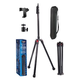 Vidpro ST-90 VentureMaxx Professional 90-Inch Adjustable Stand - Lightweight Tripod Compatible with Cameras Camcorders Smartphones Ring Lights Microphones & More Includes Ball Head & Clamp