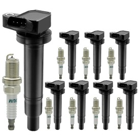 CNPAPC 8PCS UF230 Ignition Coil Pack Compatible with Lexus GS430/LS430/SC430 /GX470/LX470 4.3L 4.7L 5.7L UF493 Spark Plugs and Coil Packs Kit for Toyota 4Runner Tundra Replace# 90919-02230 90919-02259