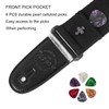 Wepop Guitar Strap Black Cotton Adjustable 5 cm Bass Electric