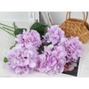 ICBOX 6pcs 28in Purple Hydrangea Artificial Silk Flowers Long Stem