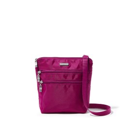 Baggallini Women's Essential Crossbody Bag Built-in RFID Card Holder-Cross Body Purse with Quick-Access Phone Pocket, Orchid Rose