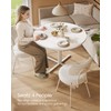 VASAGLE Dining Table, Small Round Kitchen Table for 4 People,