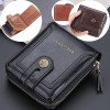 Unbranded Mens Retro Wallet with Zipper Leather Bifold Purse ID