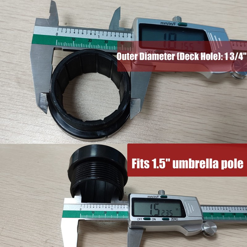 JILINWEI White Pool Umbrella Stabilizer Adapter,Threaded Adapter Sleeves ONLY Fits