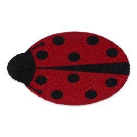 DII Colorful Design Natural Coir Doormat, 18x30, Lady Bug