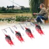 4pcs Fishing Rotating Sequin Aluminum Alloy Composite Beard Lures for