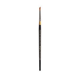 KINGART Premium Original Gold 9850-1/8 DEERFOOT STIPPLER - Synthetic Series Artist Brush, Golden Taklon Hair, Short Handle, for Acrylic, Watercolor, Oil and Gouache Painting, Size 1/8"