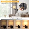 GOODATE ENCOMLI Dimmable Plug in Wall Sconces, Swing Arm Wall
