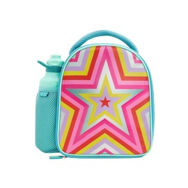 Polar Gear Rainbow Stars Lunch Bag Bottle Combo, Polyester, Multicolour