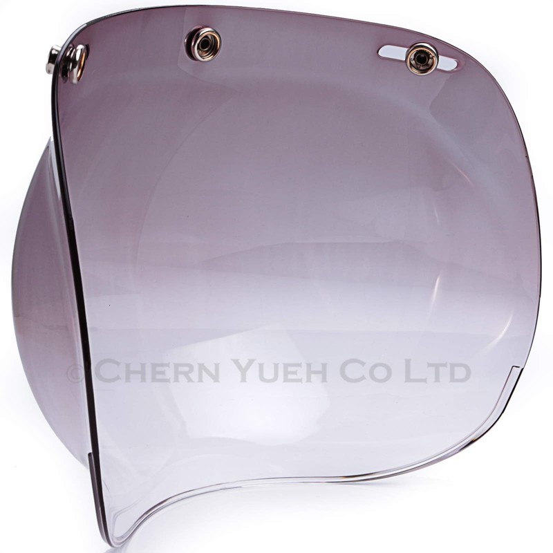 Chern Yueh Bubble Shield for 3-Snap Open Face Helmets (Smoke