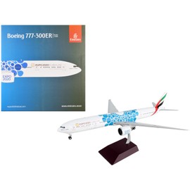 DCD Boeing 777-300ER Commercial Aircraft Emirates Airlines-Dubai Expo 2020 White Blue Graphics Gemini 200 Series
