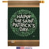 Happy St Patricks Day House Flags Pack Springtime Patrick Shamrock