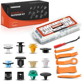 A-Premium 115 PCS (12 Sizes) Car Retainer Clips Kit Compatible with Hyundai Elantra, Tucson 2009-2013 Fender Bumper Hood Door Trim Auto Push Pin Plastic Rivet Fastener Replacement Set, w/Removal Tool