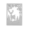 Christmas Trees Deer Frame Metal Die Cuts, Christmas Cards Metal