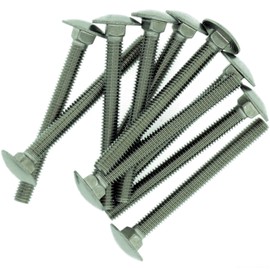 M5 (5mm x 45mm) Cup Square Carriage Bolt (Fully Threaded) - Stainless Steel (A2) (Pack of 10)