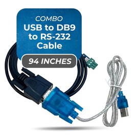 OREI USB to RS-232 3-pin Phoenix Serial Cable for Serial Control | USB to DB9 & DB9 to RS-232 Combo | Compatible with Windows and Mac | 7 feet Long (USB-to-RS-232)