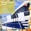 Hushee 8 Pack Marine Boat Rail Towel Clips Storm Proof