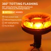 Yuanjoy LED Warning Light Amber, 12/24V Brackets Yellow Warning Light,