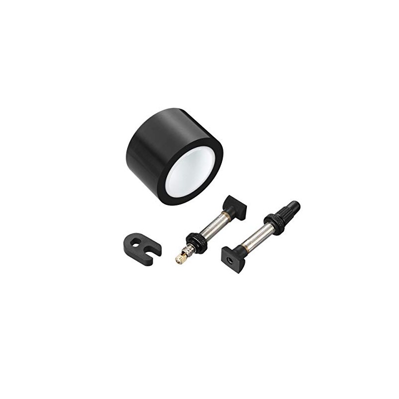 TUBELESS KIT INCLUDES TAPE, 2 UNIVERSAL VALVES & 1 VALVE