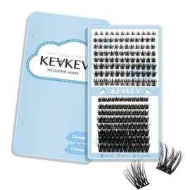 KevKev Lash Clusters 192 Pcs Individual Lashes Cluster Lashes Mixed Styles DIY Lash Extensions Eyelash Clusters Thin Band & Soft Lashes that Look Like Eyelash Extensions(Cloudy & Cirrus, C-8-16mix)