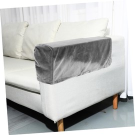 Gadpiparty 2Pcs Couch Arm Protector Slipcover Stretch Sofa Armchair Covers for Living Non Slip Design Elegant Grey for Home Decor