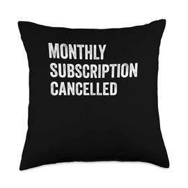 Hysterectomy Recovery Uterus Monthly Subscription Cancelled Throw Pillow