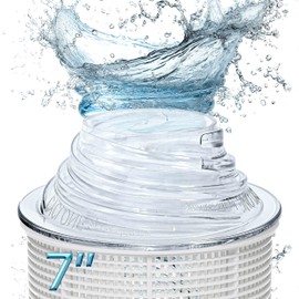 The Skimmie Cyclone (Skimmer Basket NOT Included) - Turbocharges Pool Skimmer Water Flow - Improves Pool Surface Cleaning & Debris Removal - 7" Funnel Design Works with Any Pool Water Level