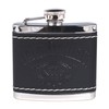 Jack Daniel's Black Leather Wrapped Stainless Steel Flask