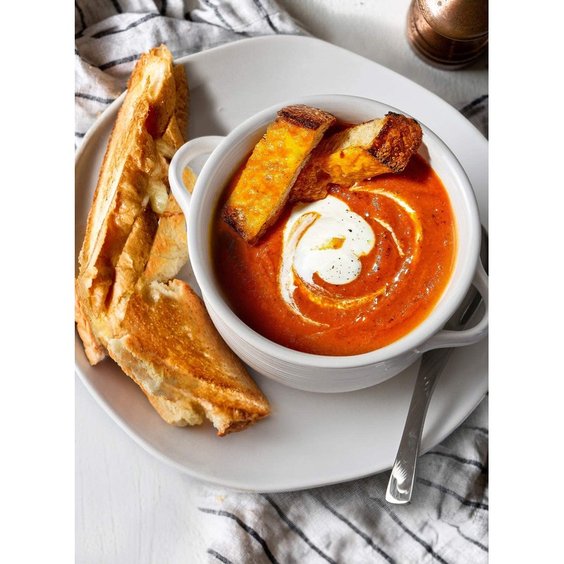 LE TAUCI Soup Bowls with Handles - 28 oz Lead-Free