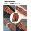 TYWestyles No Buckle Full Grain Leather Belt Men Women Fits