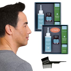 Colorsmith Hair & Beard Colour for Blending Greys 2 pack, Ammonia-Free Complete Men’s At-home Beard & Hair Dye Kit, Professional-grade Demi-Permanent Hair Colour (Dark Ash Brown 4.1)