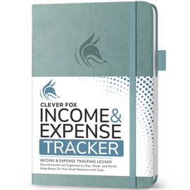 Clever Fox Income & Expense Tracker – Accounting & Bookkeeping Ledger Book for Small Business – 1-Year Record Notebook, A5 (Blue Surf)