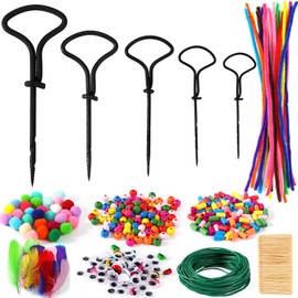 JULBEAR Chestnut Drill Set, 476 Pieces Chestnut Craft Set, Children's Hand Drill for Crafts with Chestnuts, Autumn, Chestnut Men, DIY Set with Natural Material